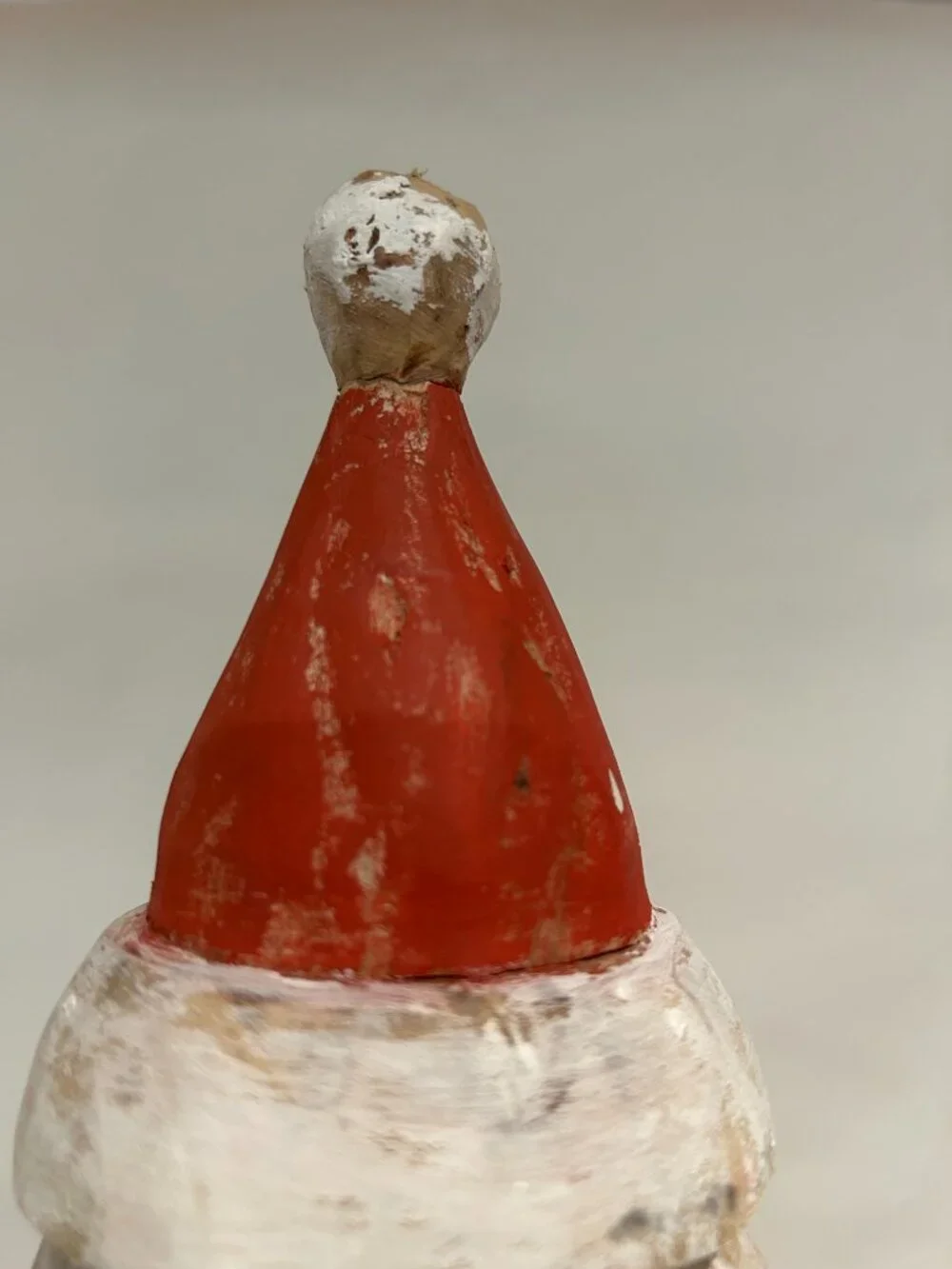 NWT Hand-carved, solid mango wood Christmas Santa figurine